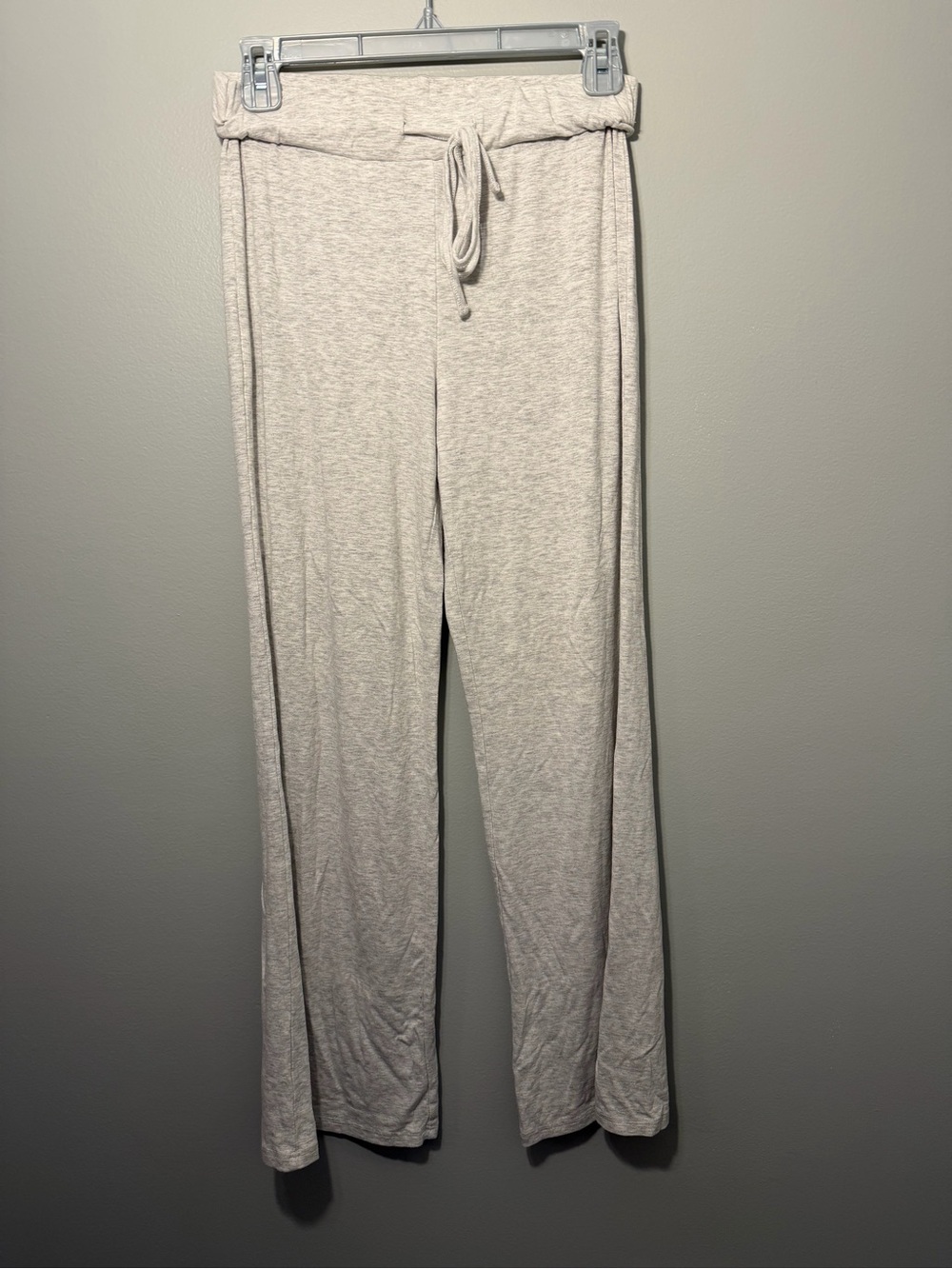 Light Heather Gray Women's Lounge Pants with Drawstring Waist